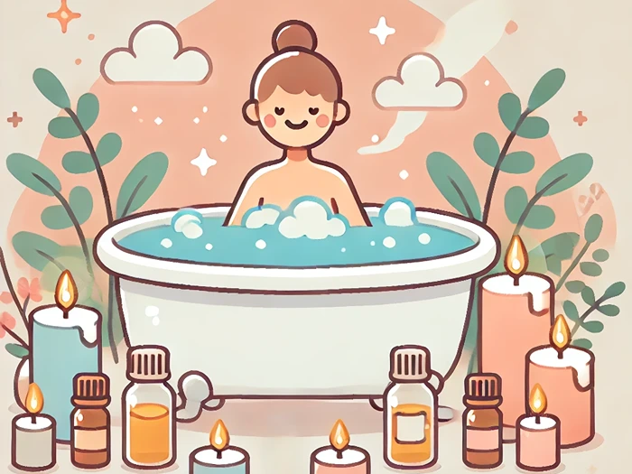 Aromatherapy bath for relaxation